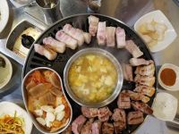 韩国烧烤吃得精光「打一成语」